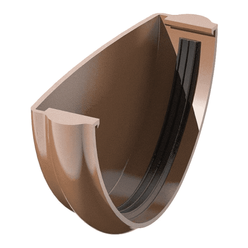 Заглушка желоба Verat 125/82 коричневый