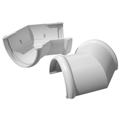 VERAT угол желоба регулируемый 90°-150°, белый, шт.